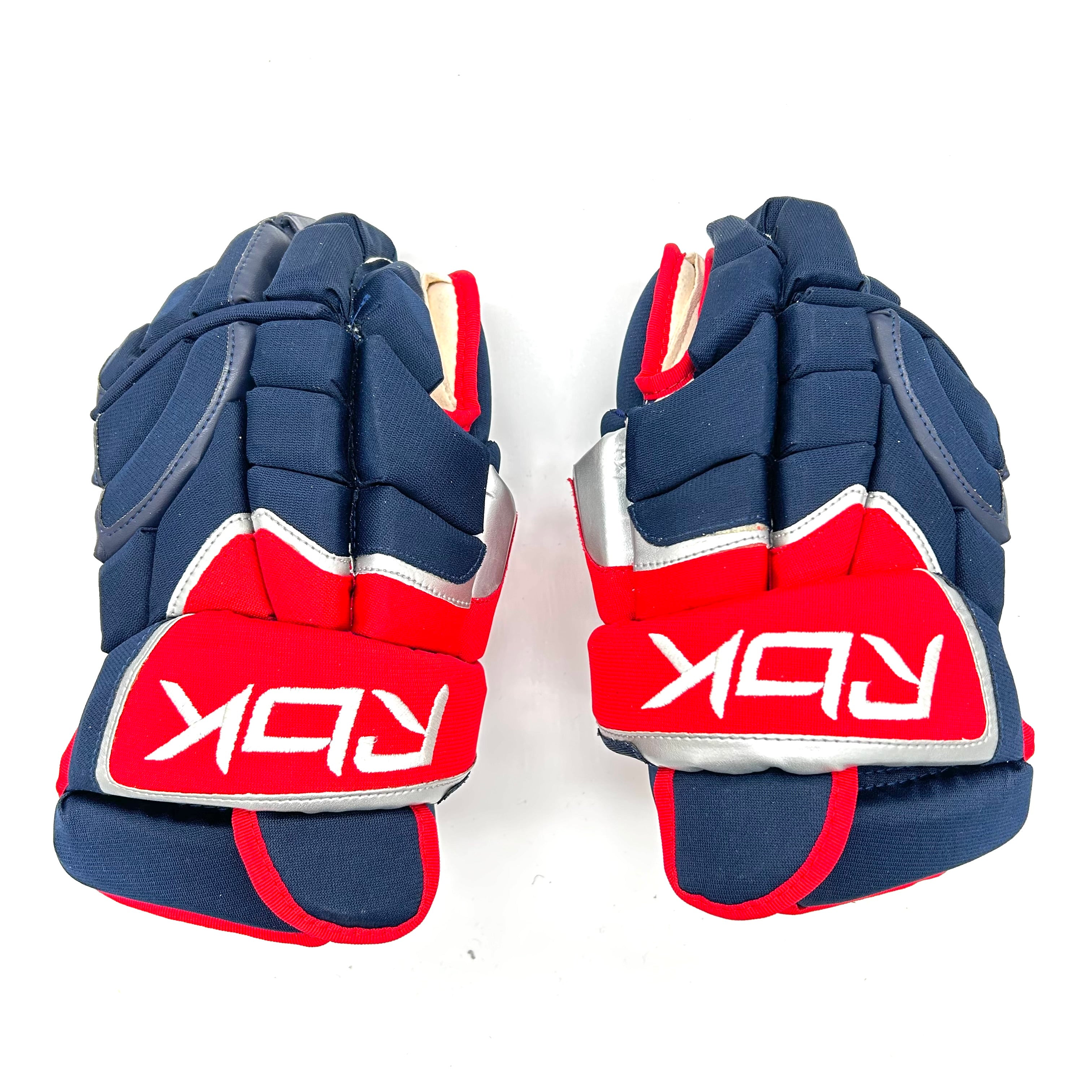 Reebok - Gants Pro Stock d'occasion (bleu marine/rouge/argent)